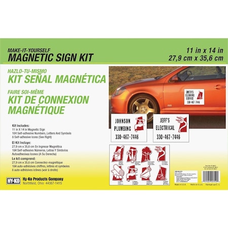 Hy-Ko Magnetic Make-It-Yourself Sign Kit KIT-MAG1